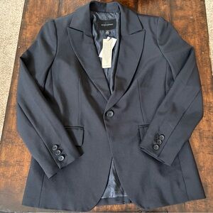 NWT Banana Republic Wool Blend Black Suit Jacket Blazer in 0 Petite